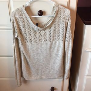 Knit split back sweater